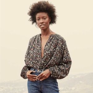 Doen Jane Top Champagne Floral size small